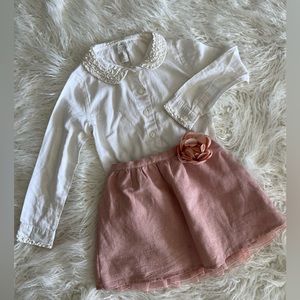 Set of skirt and top for girls